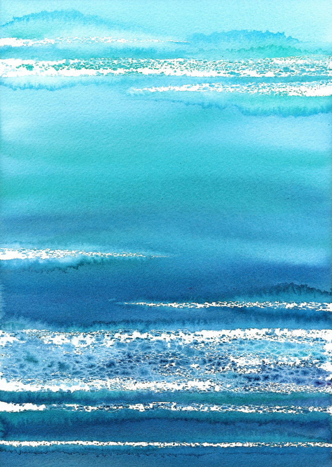 Картина "Морской пейзаж - абстракция #03"