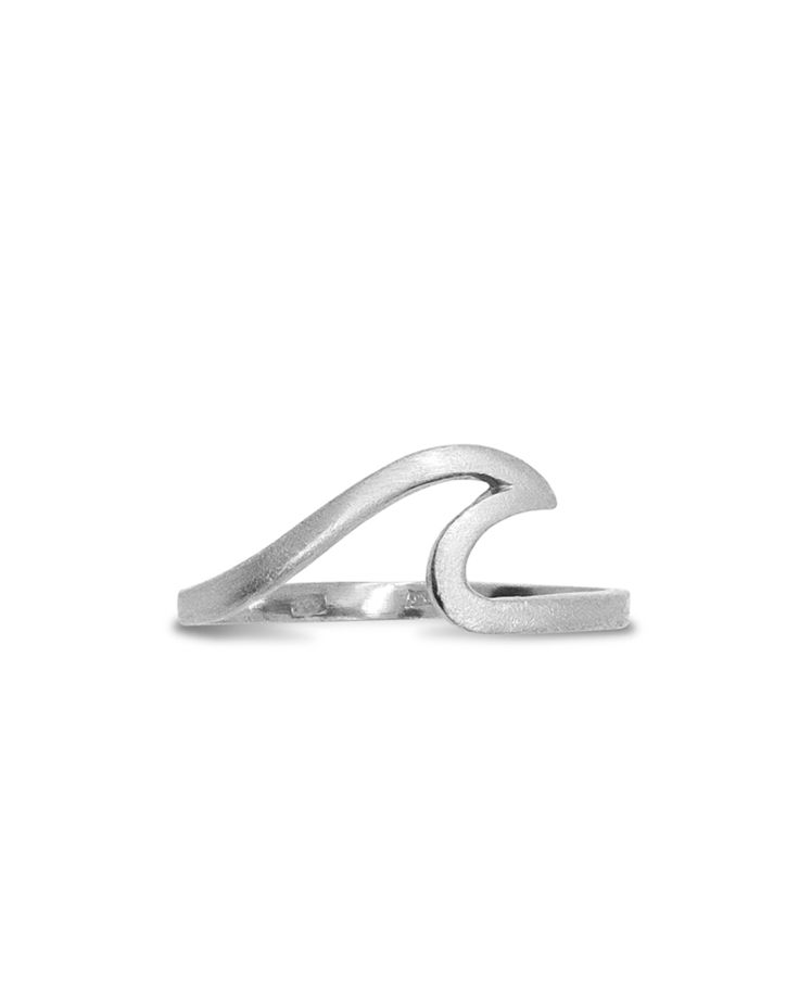 Серебряное кольцо "Волна" (матовое с царапинками)