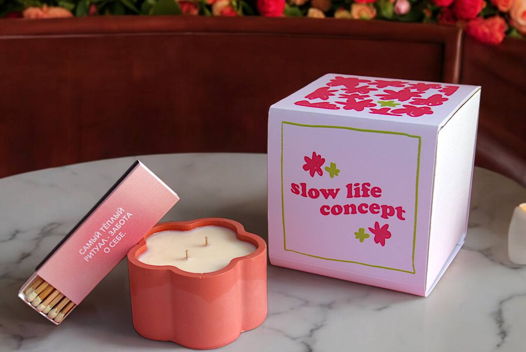 Свеча-цветочек (аромасвеча из соевого воска)