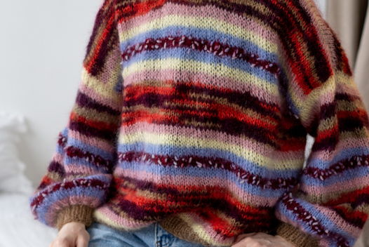 Свитер из винтажного мохера оверсайз