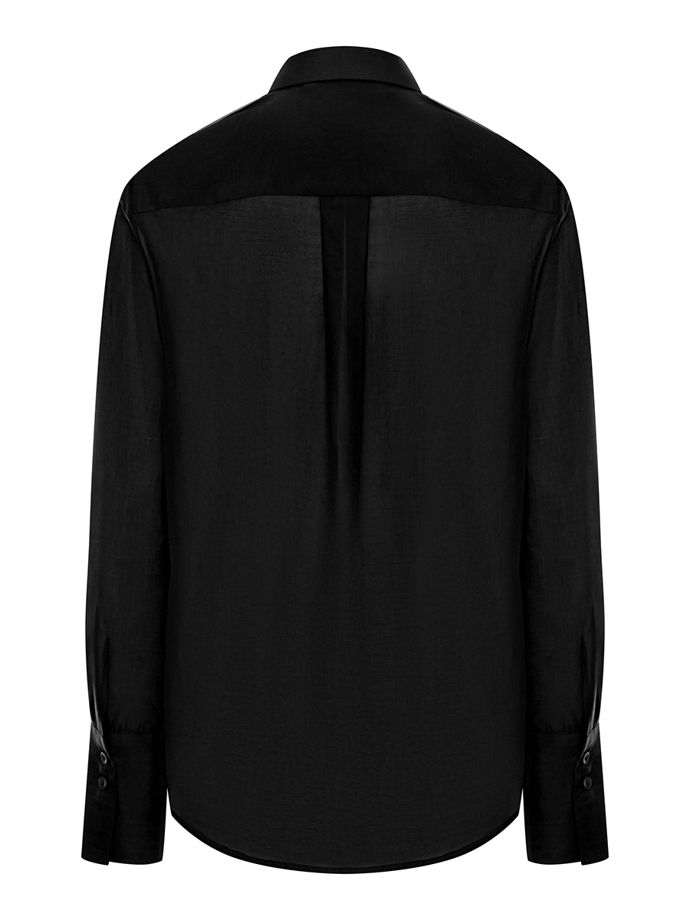 Рубашка полупрозрачная из хлопка с вискозой