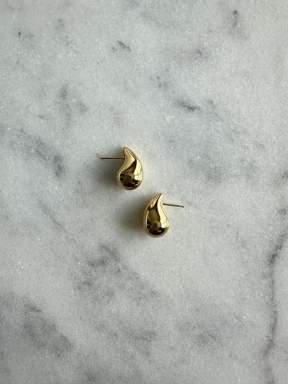 Серьги-капли в золотистом или серебристом цвете