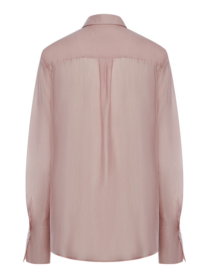 Рубашка полупрозрачная из хлопка с вискозой