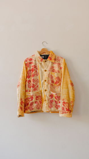 Кремовая Бархатная Куртка/Creme Velvet Jacket