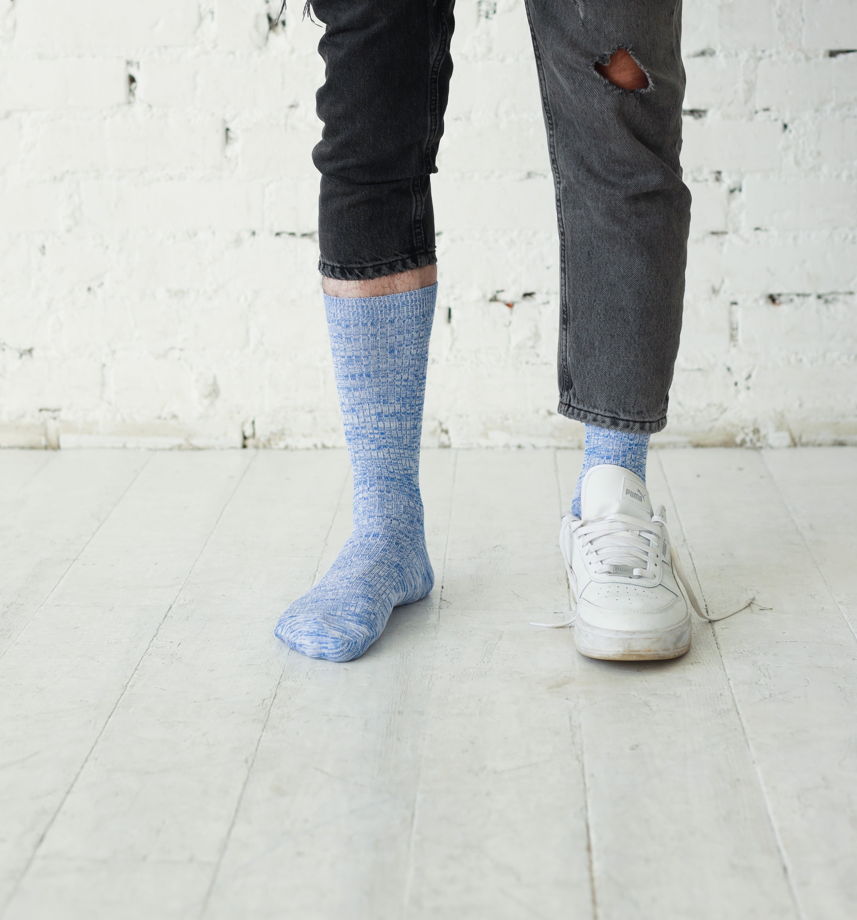Носки хлопковые премиальной коллекции синие
