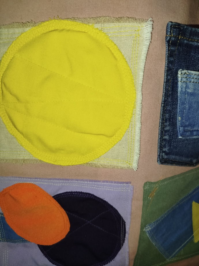 Сумка шопер , экосумка, переработанный деним, ручная работа.