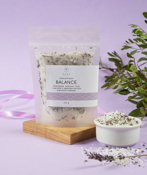 "Balance" - природная морская соль с цветами и эфирным маслом лаванды