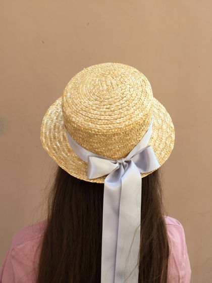 Соломенная шляпа канотье