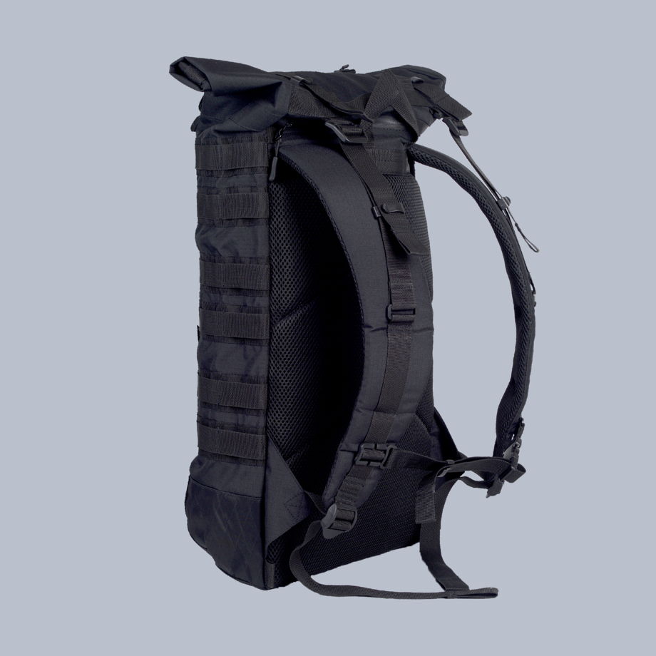 Черный рюкзак Atarica с системой креплений molle и магнитными застежками / Black backpack / Черная тактическая сумка