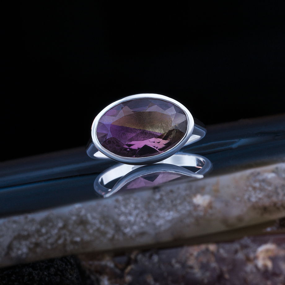 Серебряное кольцо Haze Ametrin