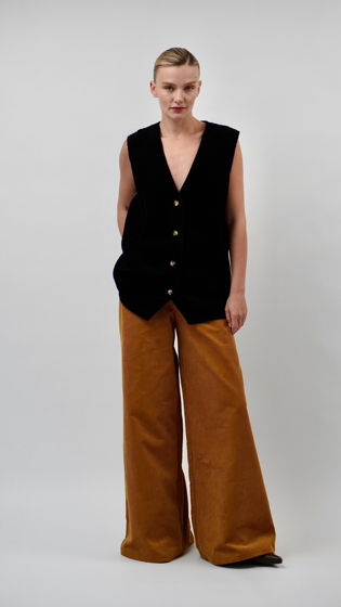 Брюки широкие Large кэмел