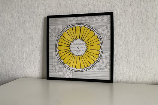 Цветочный Рисунок Цветная абстракция с узором Ручная работа