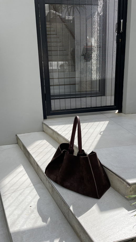 Большой  замшевый шопер