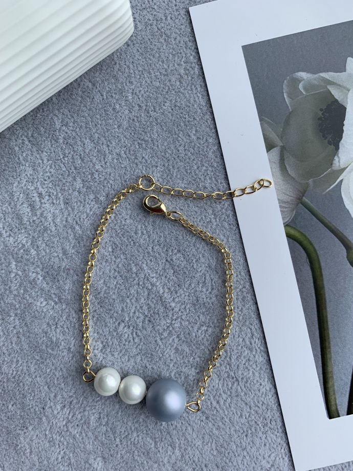 Браслет с жемчугом Майорка «Гортензия»