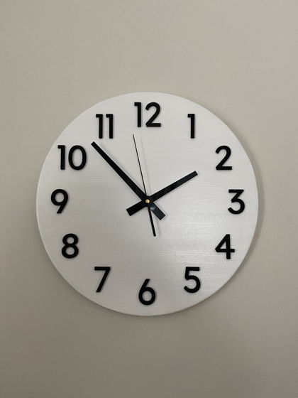 Часы настенные с 12 цифрами белые 40 см