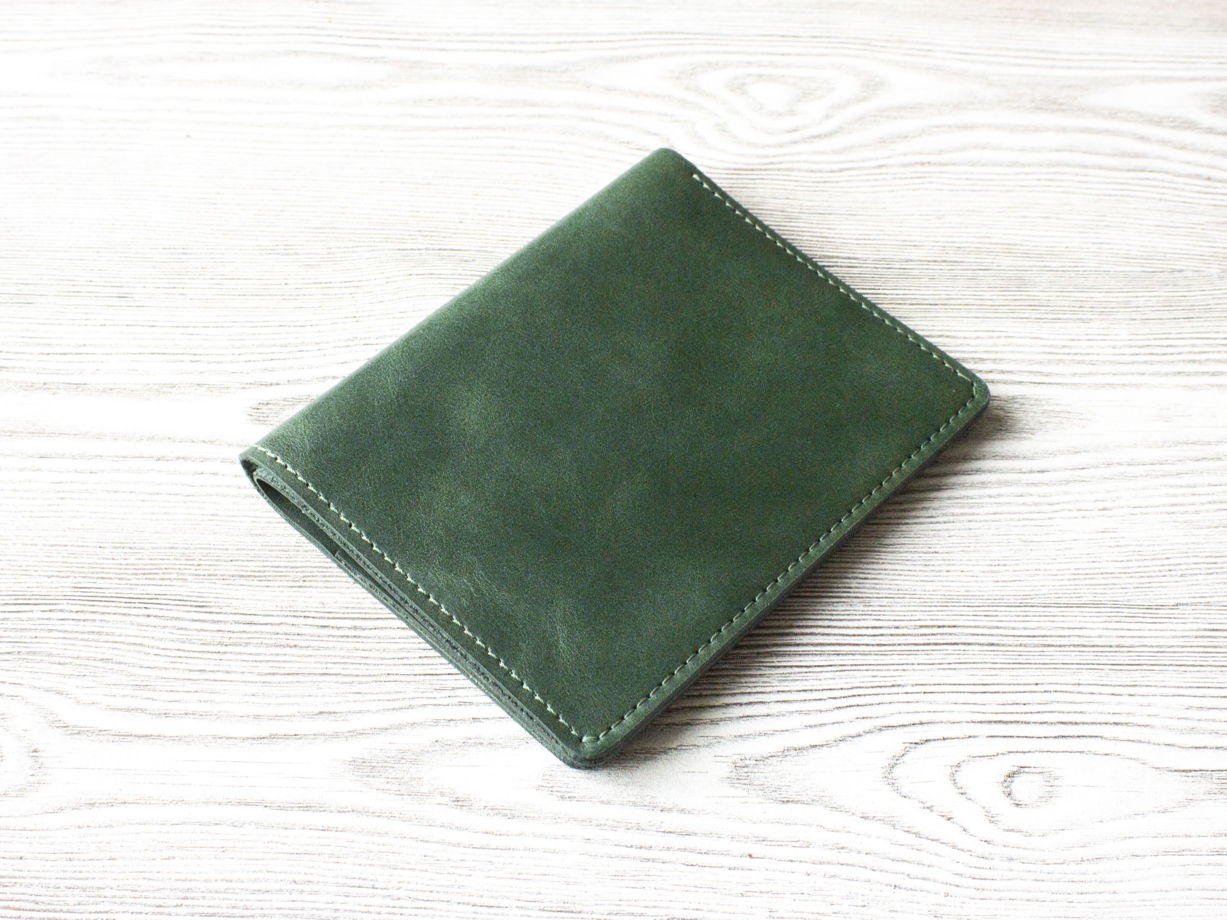 Портмоне ручной работы, из натуральной кожи, для CТС, карт и банкнот