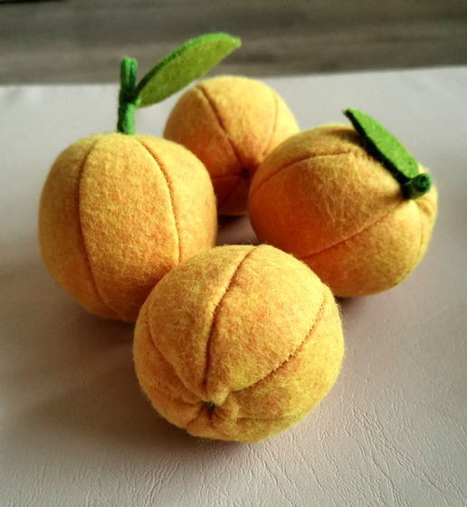 4 апельсинчика из фетра