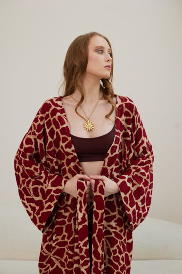 Кимоно и брюки с карманами  «Giraffe Red»