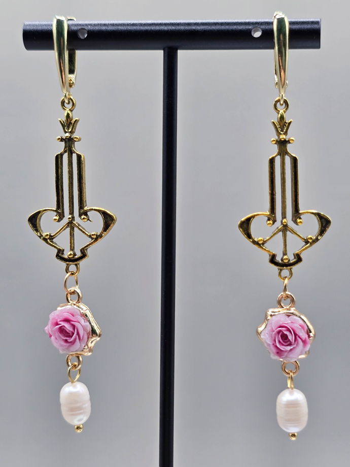 Серьги "Романтика" с английским замком