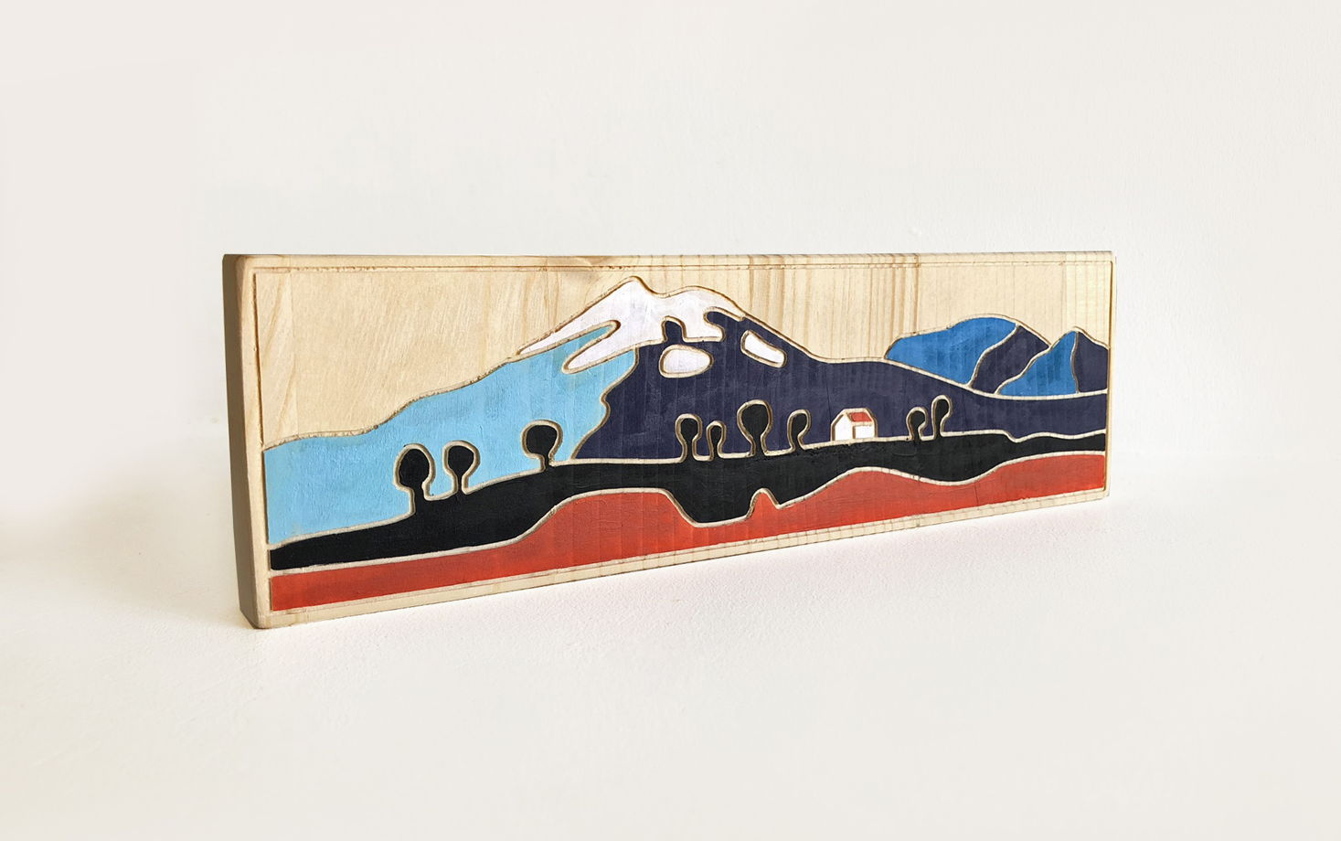 Картина по номерам, панно декоративное на стену, панно-раскраска "Домик в горах" 20x5x2