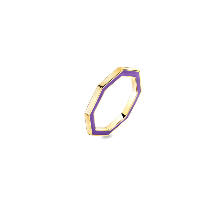 Серебряное кольцо Purple Moon с фиолетовой эмалью