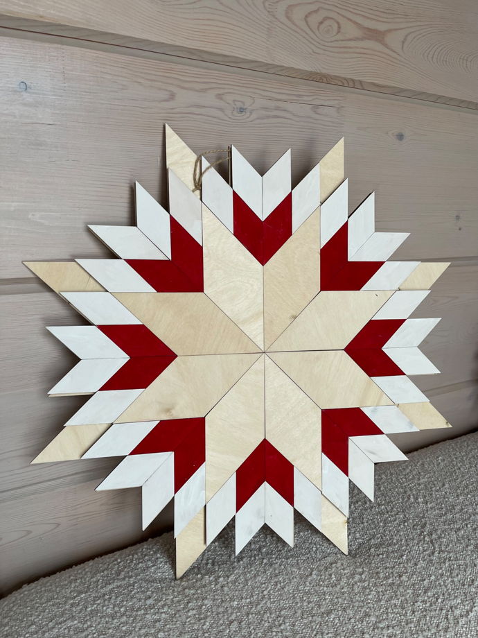 Декор "Звезда большая» деревянная, двухсторонняя