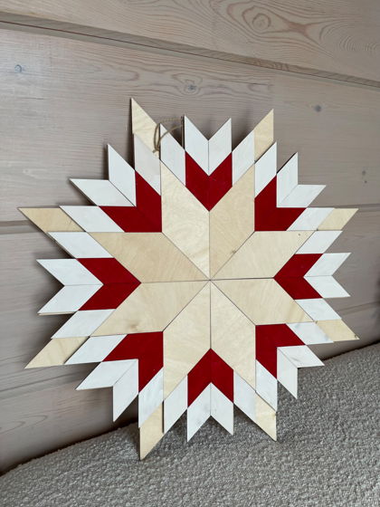 Декор "Звезда большая» деревянная, двухсторонняя