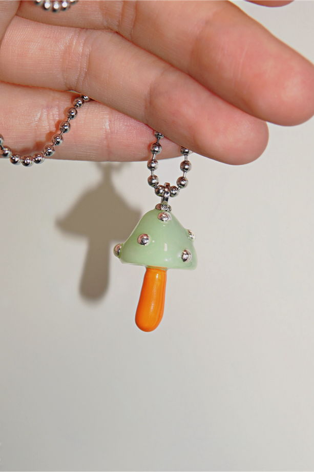 Разноцветный кулон гриб ручной работы «Спирит»