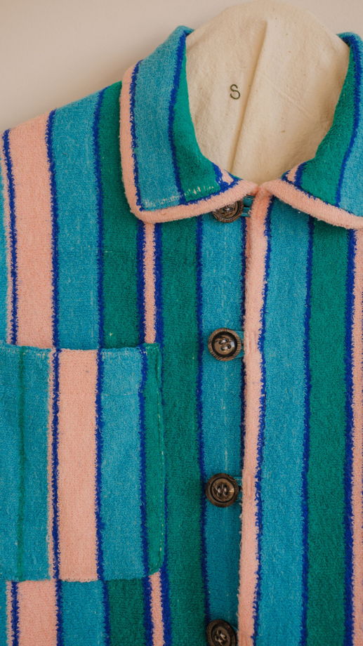 Полосатый Махровый Пиджак/Striped Towel Jacket