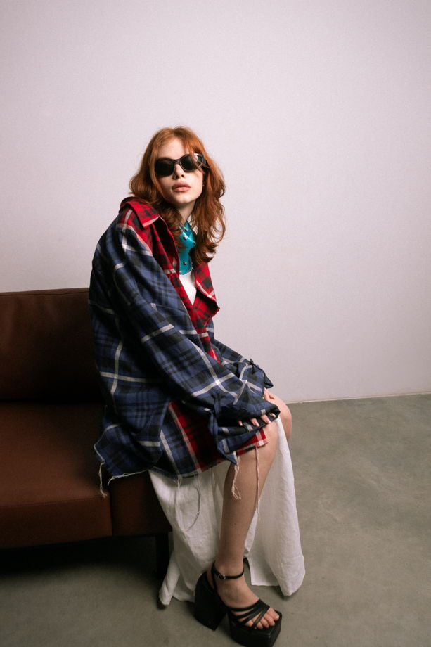 Рубашка двойная с бахромой