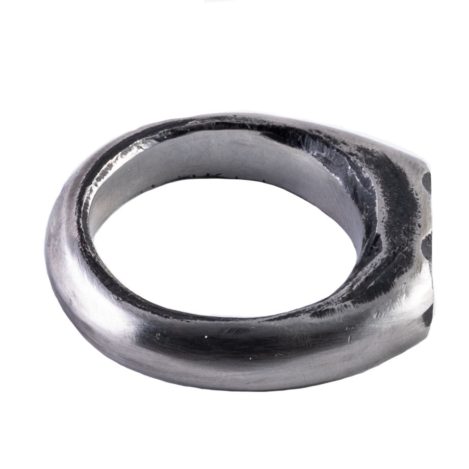 кольцо печатка "Proin"  с черненой фактурой ювелирная нержавеющая сталь.