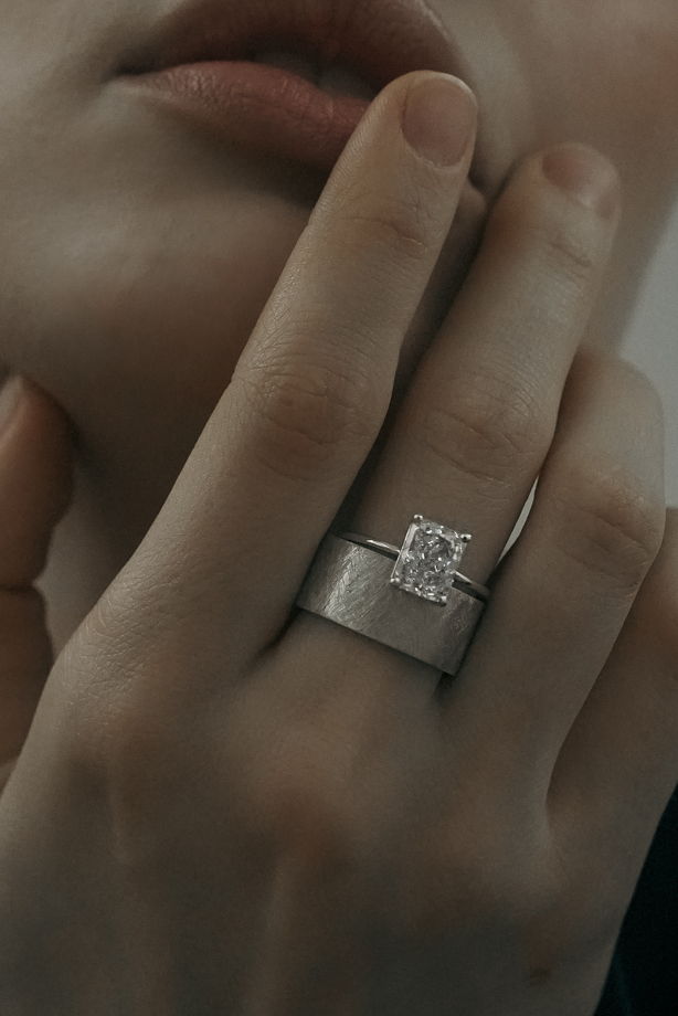 Кольцо unisex из серебра  КУСОК СЕРЕБРА