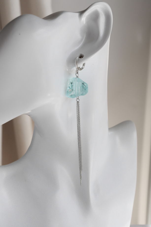 Серьги из голубого кварца Тенерифе