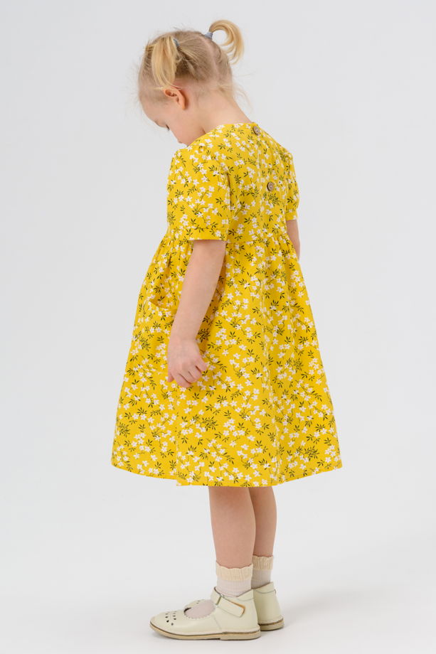 Платье для девочки из хлопка Жёлтая соната