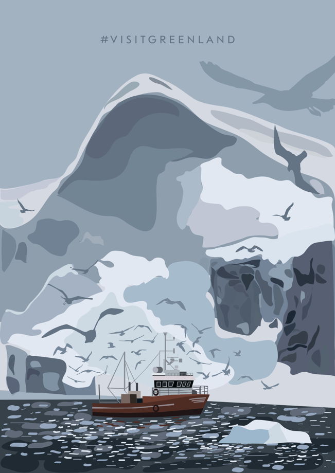 Постер Норвегия на плотной матовой бумаге 50х70 см