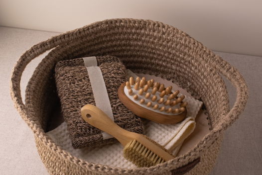 Интерьерная корзина из джута и джутового каната