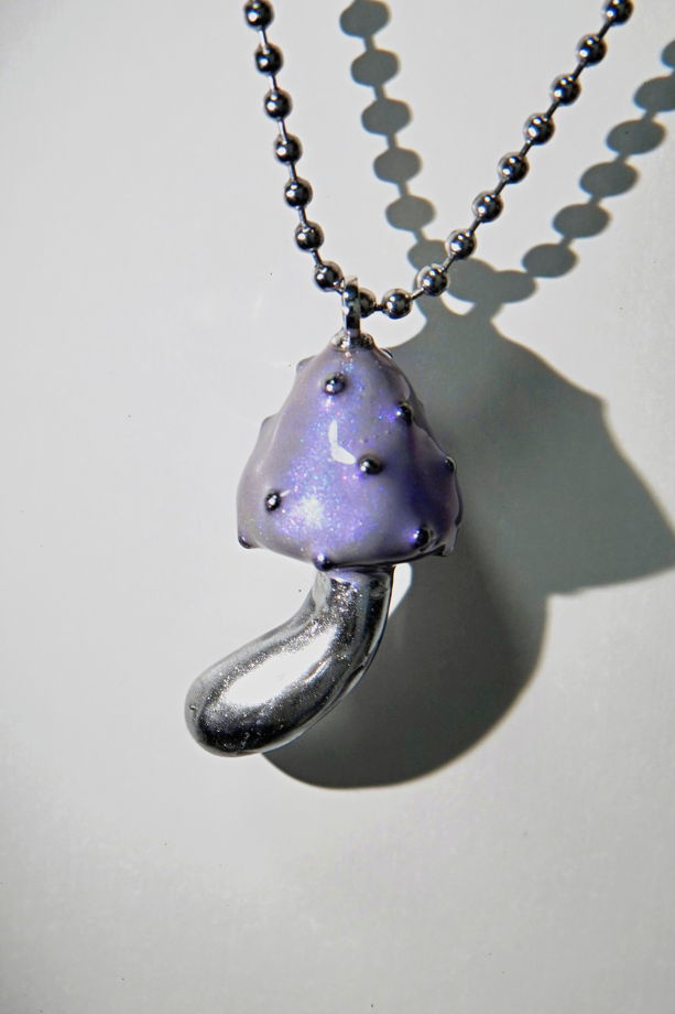 Разноцветный кулон гриб ручной работы «Юпитер»