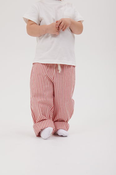 Брюки детской хлопковой пижамы Red Stripe