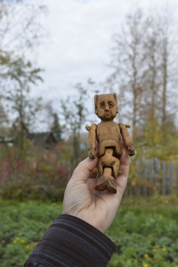 Деревянная интерьерная кукла Водяной