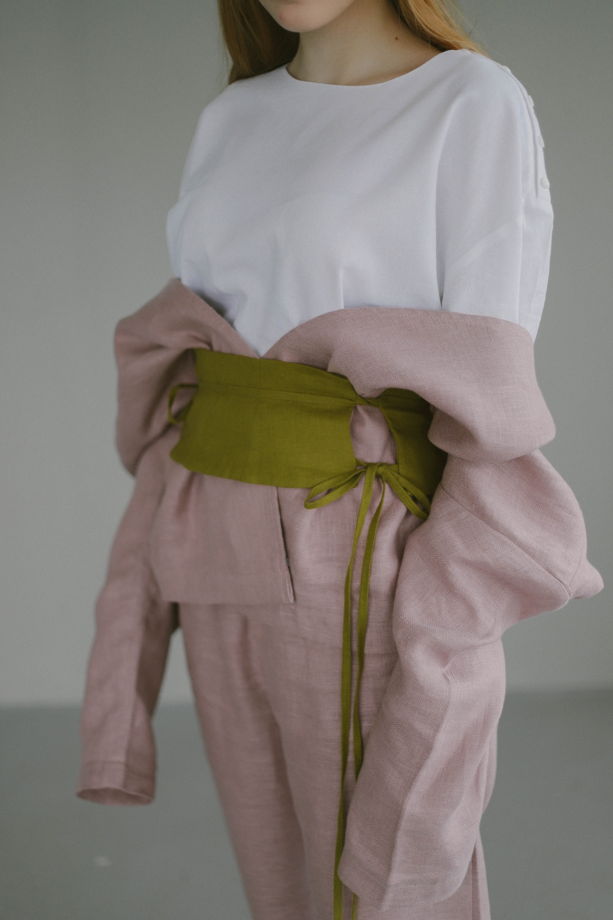 Жакет - кимоно из костюмного льна без подклада