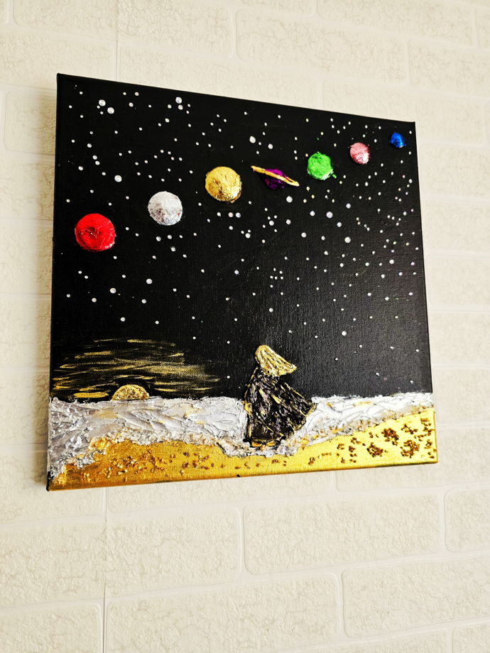 Объемная картина со стразами "Парад планет"