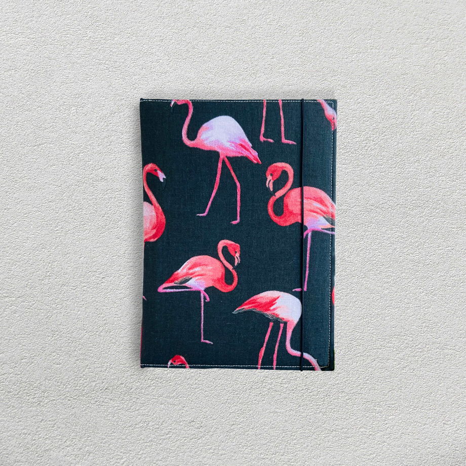 Блокнот ручной работы, принт фламинго, с чайными листами