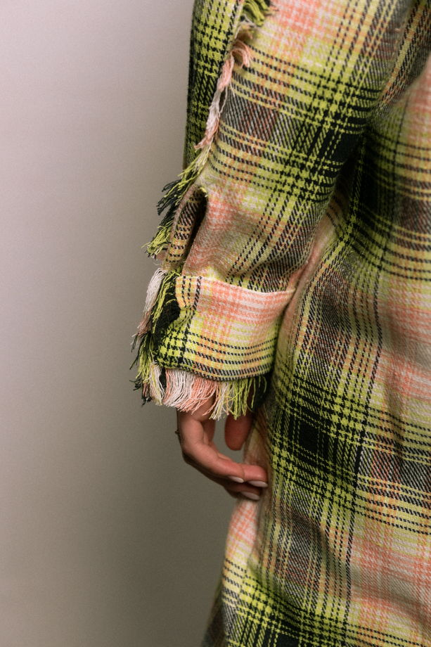 Рубашка изо льна с бахромой