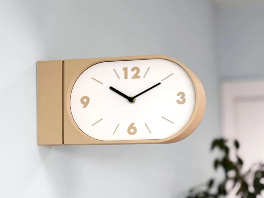 Настенные двусторонние часы, бежевые
