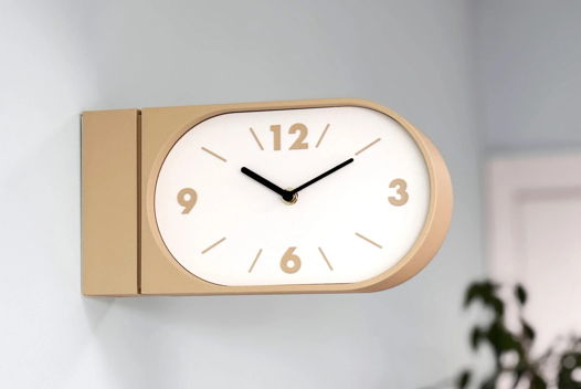 Настенные двусторонние часы, бежевые