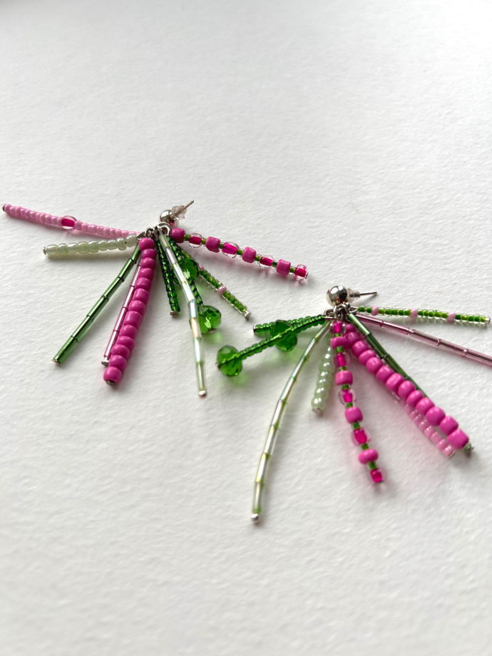 Серьги из бисера «Борисов-Мусатов»