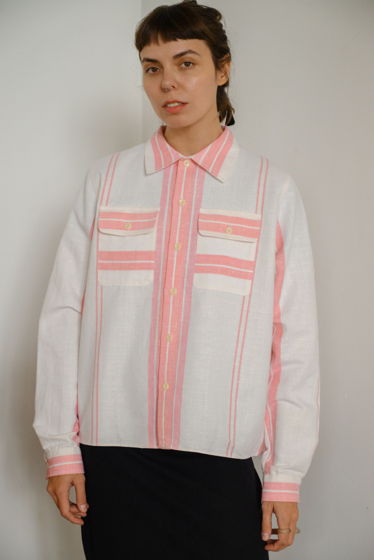 Молочно-Розовая Рубашка/Milk-Candy Long Sleeve Shirt
