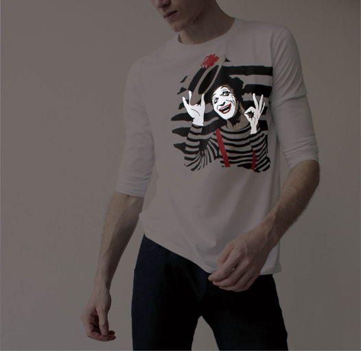 мужские  футболки светящиеся в темноте с принтом Marcel Marceau