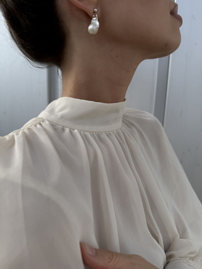 Серьги барочные жемчужины гвоздики