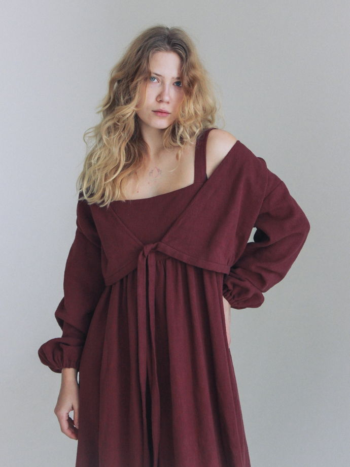 ODE TO SUMMER платье-комплект из сарафана и блузы (предзаказ XS-XL)